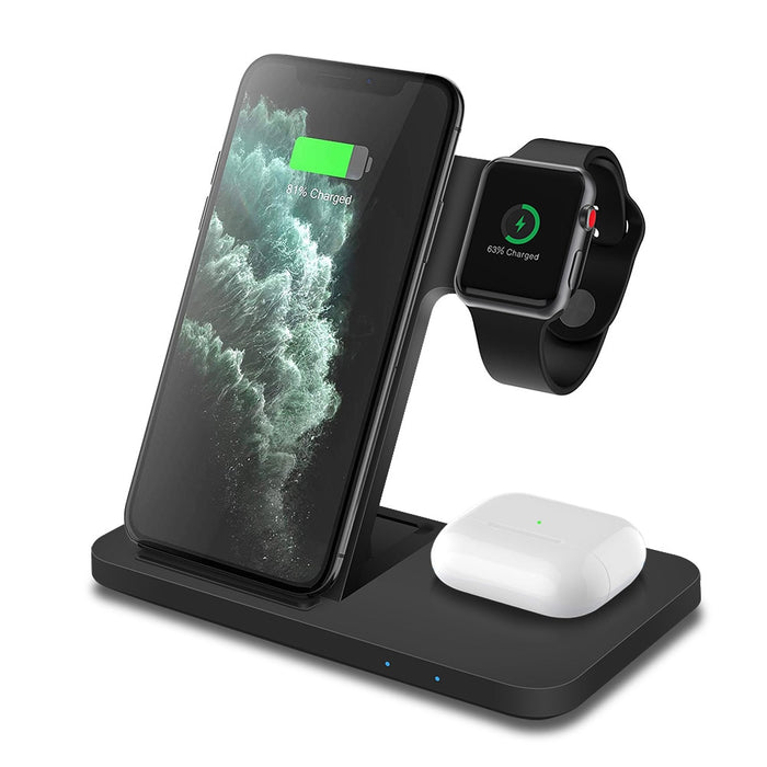 DCAE 15W Fast Wireless Charger Dock Station For iPhone 14 13 12 11 XS XR X 8 Apple Watch 8 7 6 SE 5 AirPods 3 Pro Charging Stand